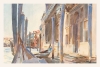 John Singer Sargent - Gondola Moorings on the Grand Canal Variante 2