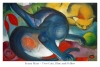 Franz Marc - Two Cats, Blue and Yellow Variante 1