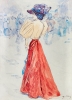 Henry Somm - Elegant with a red skirt Variante 1