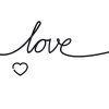 Love Typografie-Poster Quadratisch Variante 2