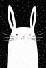 Black & White Animals No. 6 - Rabbit Variante 1