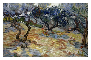 Vincent van Gogh - Olive Trees: Bright blue sky