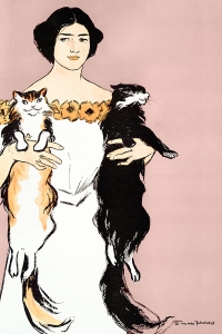 Edward Penfield - Woman holding Cats (1897)