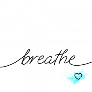 Breathe Typografie-Poster Quadratisch