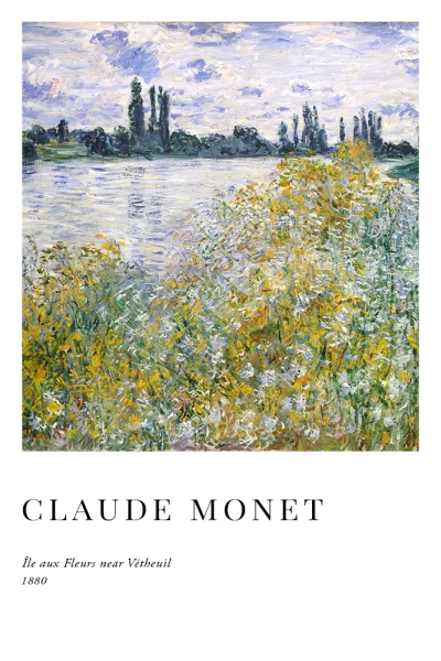 Claude Monet - Île aux Fleurs near Vétheuil Variante 1 | 40x60 cm | Premium-Papier