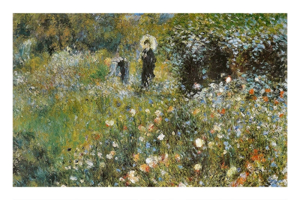 Pierre-Auguste Renoir - Woman with a Parasol in a Garden Variante 3 | 13x18 cm | Premium-Papier