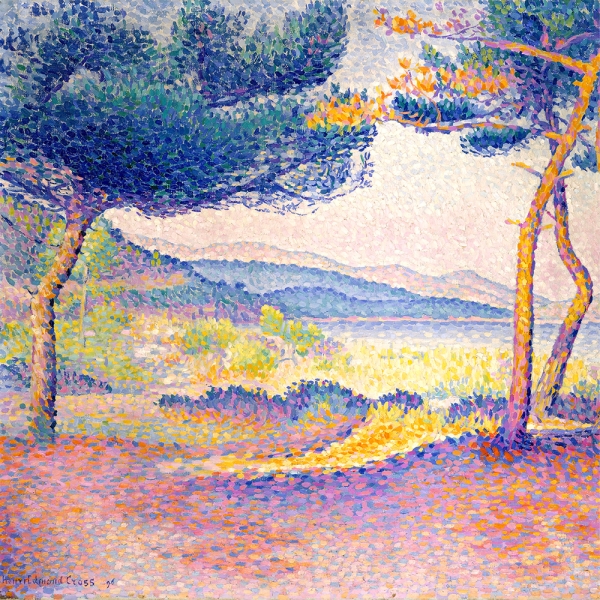 Henri-Edmond Cross - Pines Along the Shore Variante 1 | 40x40 cm | Premium-Papier
