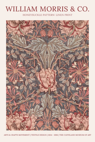 William Morris - Honeysuckle Pattern Variante 1 | 30x45 cm | Premium-Papier