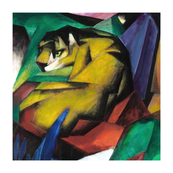 Franz Marc - The Tiger Variante 1 | 40x40 cm | Premium-Papier