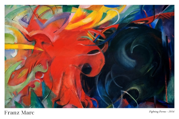 Franz Marc - Fighting Forms Variante 1 | 30x45 cm | Premium-Papier