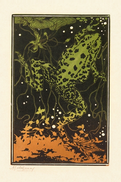 Julie de Graag - Swimming Frog Variante 1 | 40x60 cm | Premium-Papier