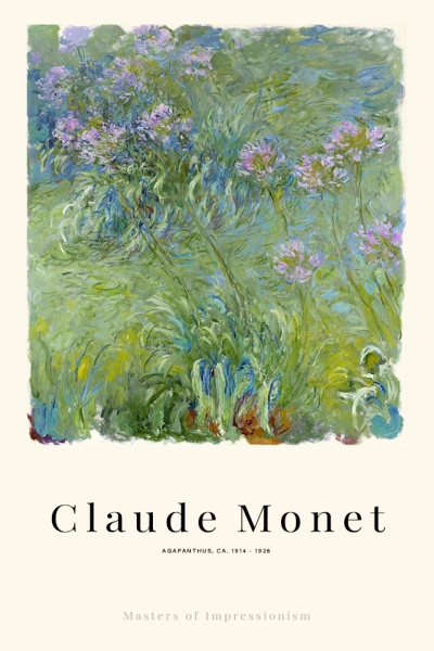 Claude Monet - Agapanthus Variante 1 | 40x60 cm | Premium-Papier