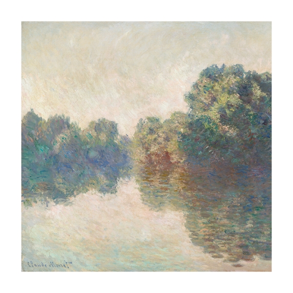 Claude Monet - The Seine at Giverny Variante 1 | 40x40 cm | Premium-Papier