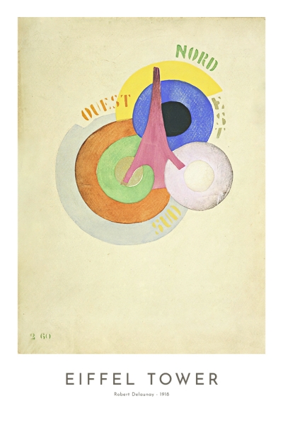 Robert Delaunay - Eiffel Tower Variante 1 | 40x60 cm | Premium-Papier