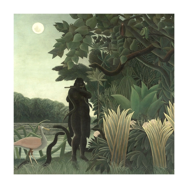 Henri Rousseau - The Snake Charmer Variante 1 | 40x40 cm | Premium-Papier