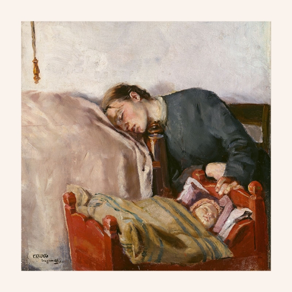Christian Krohg - Mother and Child Variante 1 | 40x40 cm | Premium-Papier
