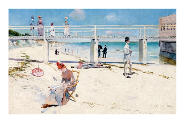 Charles Conder - A Holiday at Mentone Variante 1 | 40x60 cm | Premium-Papier
