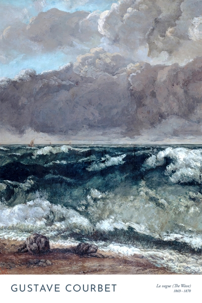 Gustave Courbet - La vague Variante 1 | 40x60 cm | Premium-Papier