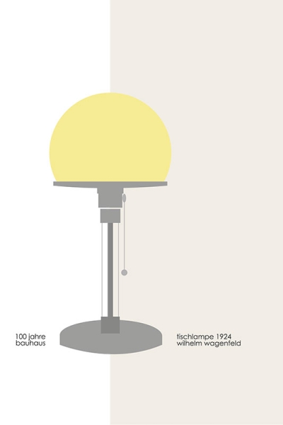 Bauhaus Poster - Bauhaus Design Lamp Variante 1 | 40x60 cm | Premium-Papier