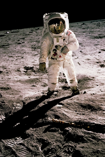 Edwin Aldrin walking on the lunar surface - Apollo Moon Mission 