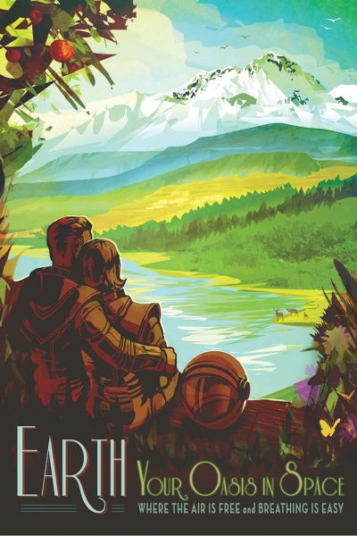 "Earth" - Visions of the Future Poster Series, Credit: NASA/JPL Variante 1 | 40x60 cm | Premium-Papier