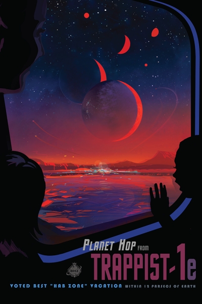 "Trappist 1e" - Visions of the Future Poster Series, Credit: NASA/JPL Variante 1 | 40x60 cm | Premium-Papier