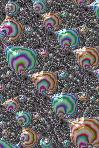 Fraktal Psychedelic Rainbows Variante 1 | 30x45 cm | Premium-Papier