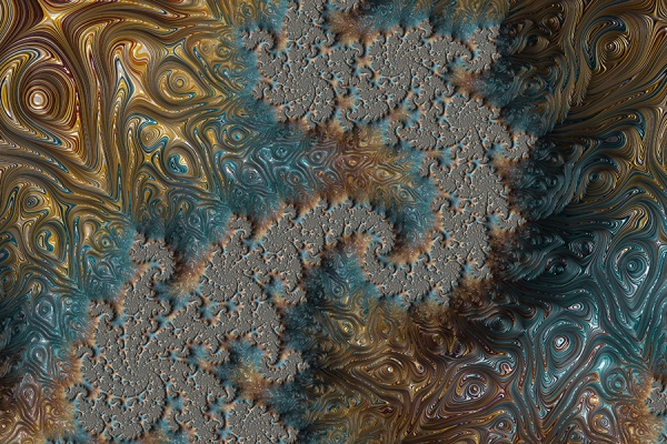 Fraktal Spiral Landscape Variante 1 | 30x45 cm | Premium-Papier