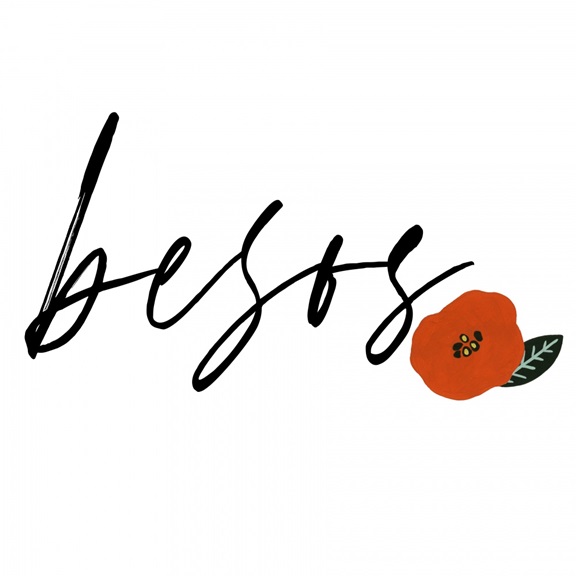Besos Script Variante 1 | 60x60 cm | Premium-Papier