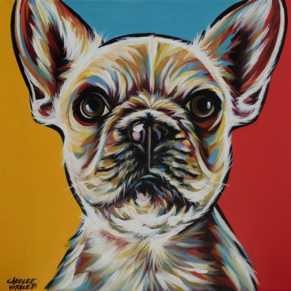 Doggy Portrait No. 3 Variante 1 | 60x60 cm | Premium-Papier