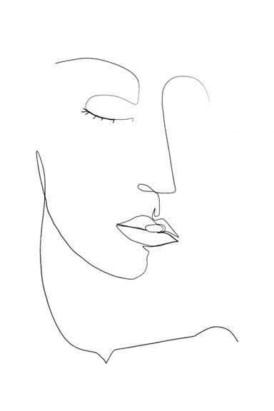 One Line Portrait No. 2 Variante 1 | 40x60 cm | Premium-Papier