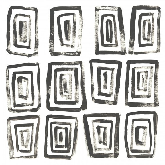Abstract Turtle Shells No. 2 Variante 1 | 60x60 cm | Premium-Papier