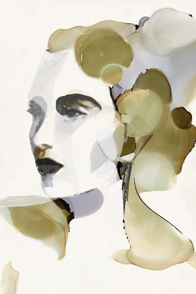 Watercolour Lady No. 1 Variante 1 | 40x60 cm | Premium-Papier