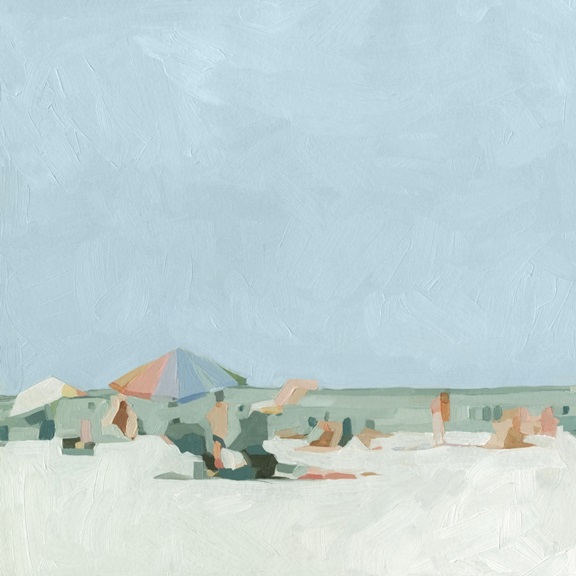 Beach Scene No. 1 Variante 1 | 40x40 cm | Premium-Papier