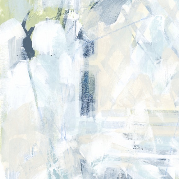 Blue paint brush No. 2 Variante 1 | 60x60 cm | Premium-Papier