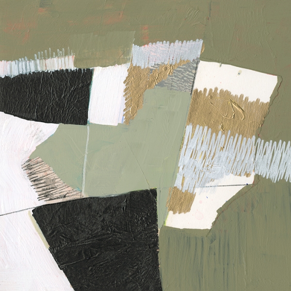 Gold & Olive Variante 1 | 60x60 cm | Premium-Papier