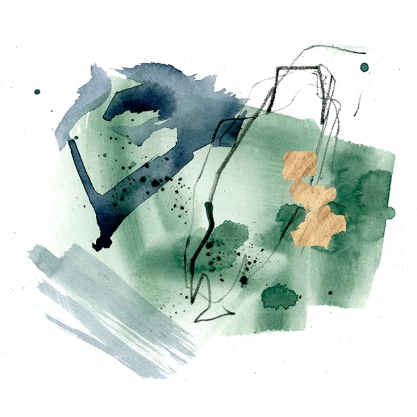 Emerald Abstract No. 4 Variante 1 | 60x60 cm | Premium-Papier