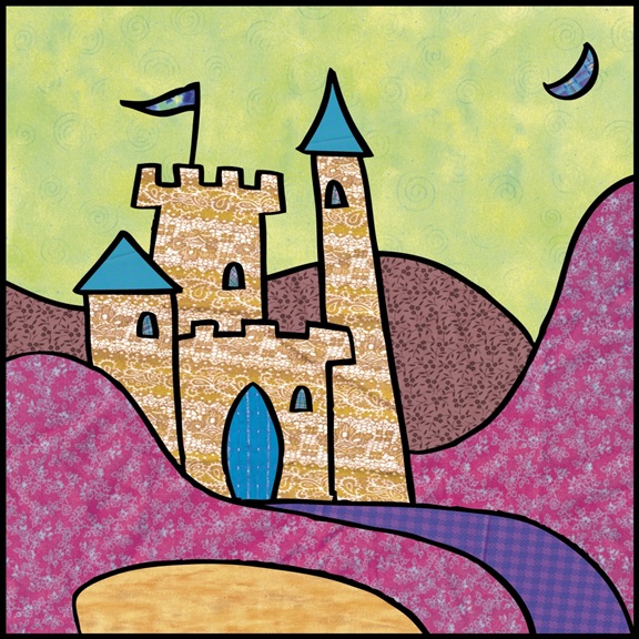 Quilted Castles No. 3 Variante 1 | 60x60 cm | Premium-Papier