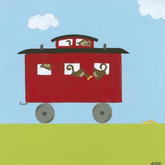 Circus Train No. 4 Variante 1 | 60x60 cm | Premium-Papier