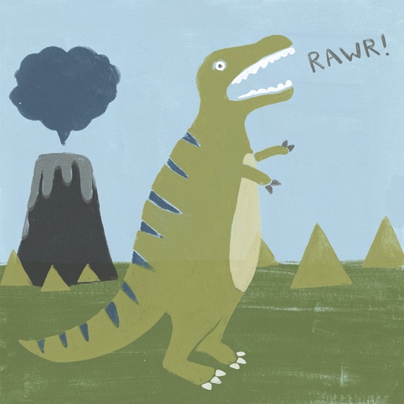 Dino Rawr Variante 1 | 60x60 cm | Premium-Papier