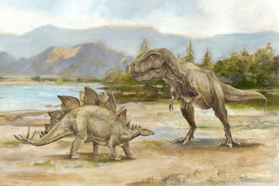 Dinosaurs Painting No. 1 Variante 1 | 30x45 cm | Premium-Papier