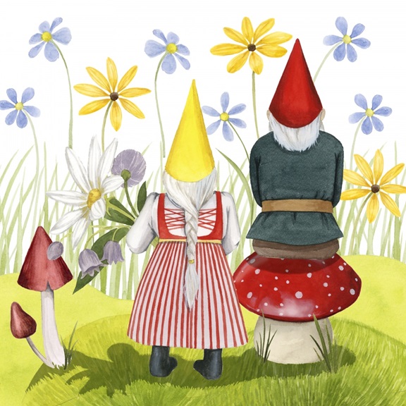 Garden Gnomes No. 5 Variante 1 | 60x60 cm | Premium-Papier
