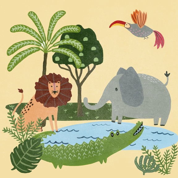 Wild Jungle No. 3 Variante 1 | 60x60 cm | Premium-Papier