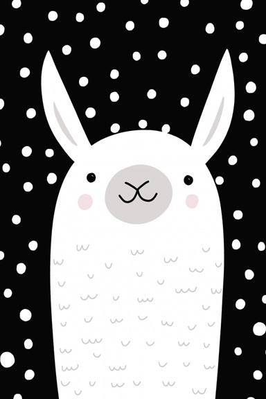 Black & White Animals No. 7 - Llama Variante 1 | 30x45 cm | Premium-Papier