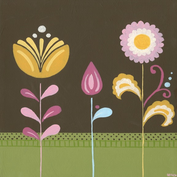 Flower Ornaments No. 3 Variante 1 | 60x60 cm | Premium-Papier
