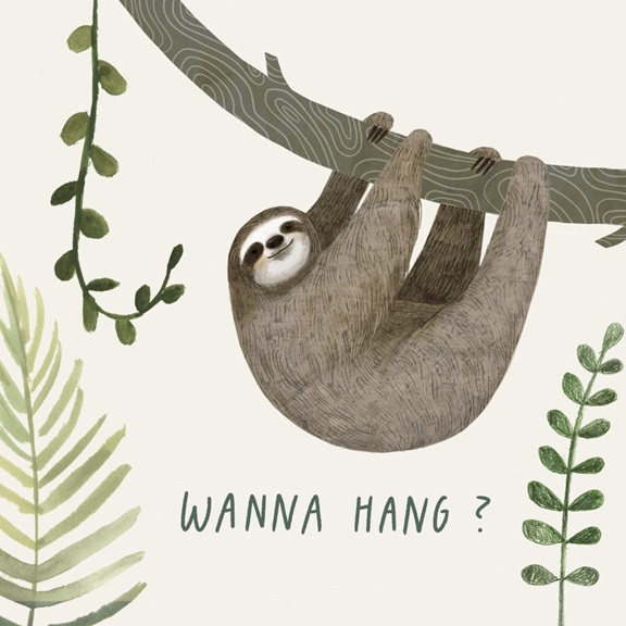 Sloths No. 1 Variante 1 | 60x60 cm | Premium-Papier