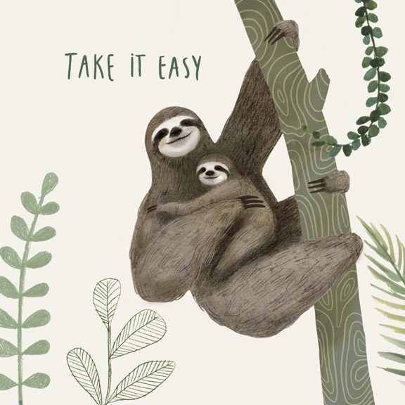 Sloths No. 4 Variante 1 | 60x60 cm | Premium-Papier
