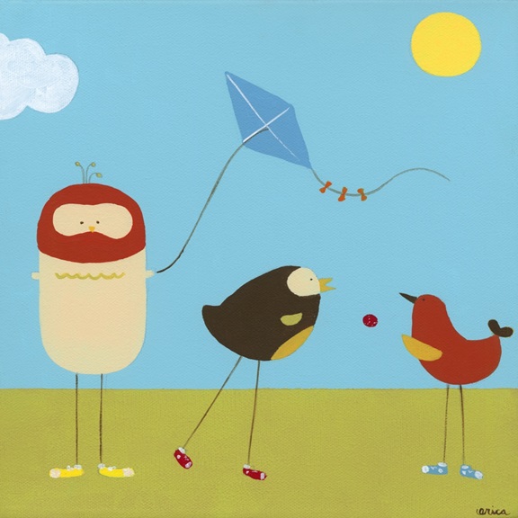 Bird Party No. 1 Variante 1 | 60x60 cm | Premium-Papier