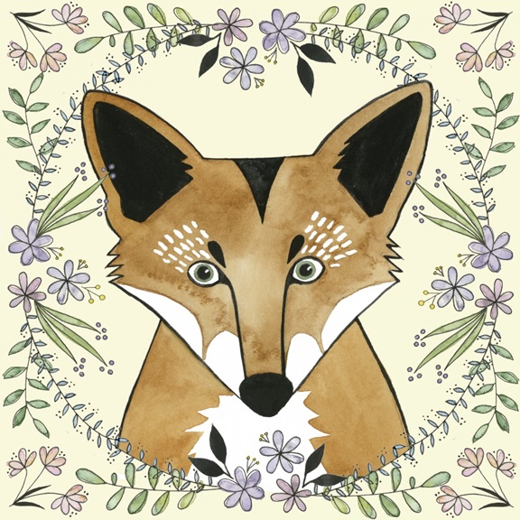 Wild Animals No. 1: Fox Variante 1 | 60x60 cm | Premium-Papier