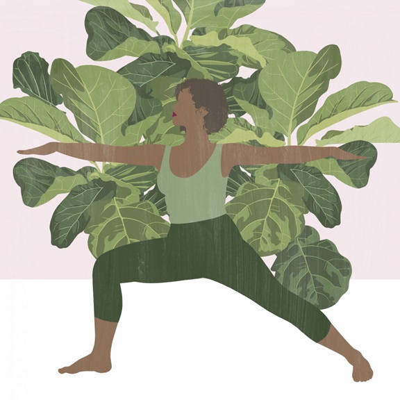 Green Yoga No. 5 Variante 1 | 40x40 cm | Premium-Papier